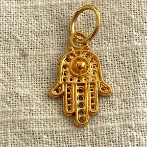 5/$10❤️❤️❤️NEW ROSE GOLD TONE ALLOY HAMSA HAND CHARM PENDANT